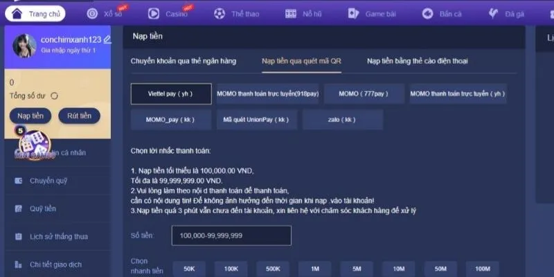 Sử dụng ví điện tử để giao dịch